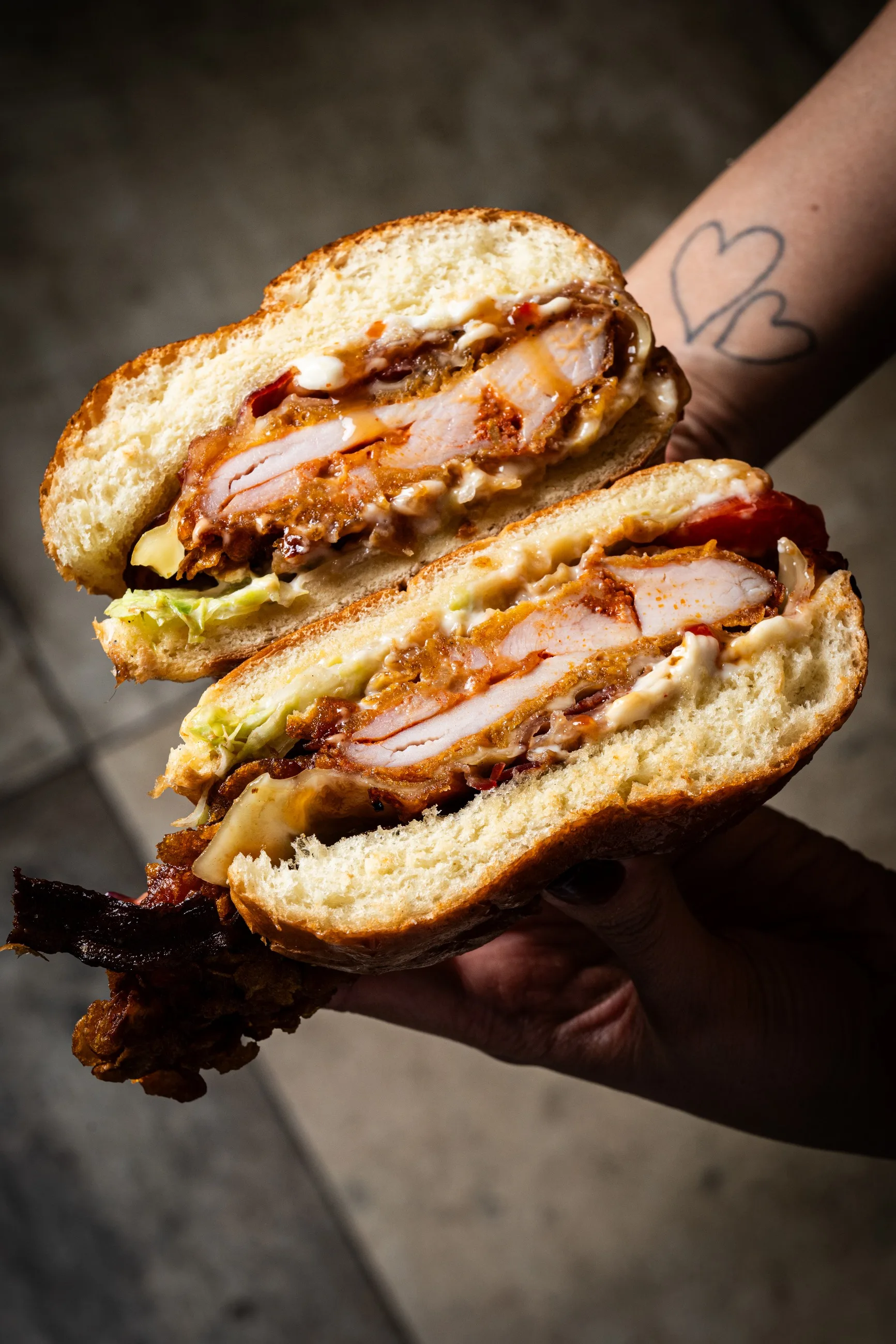 Crispy chicken sandwich